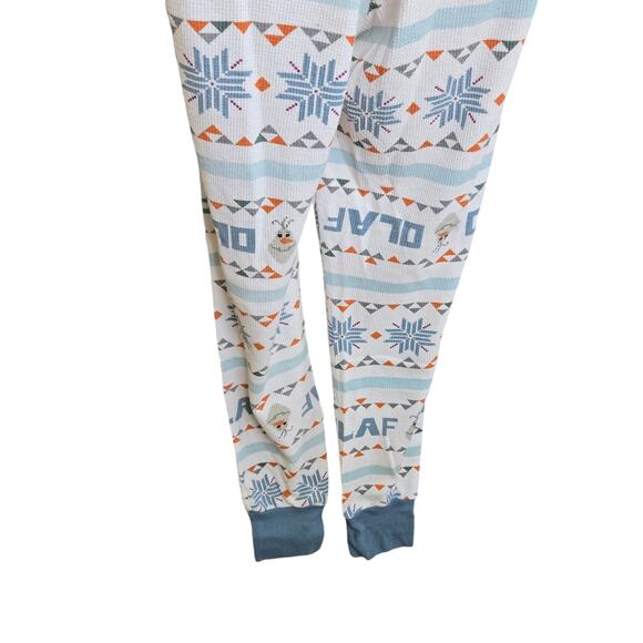 Disney‎ Womens Lounge Pants XL Olaf Frozen Waffle Knit MJC Intl Cartoon PJ Comfy - Picture 6 of 7